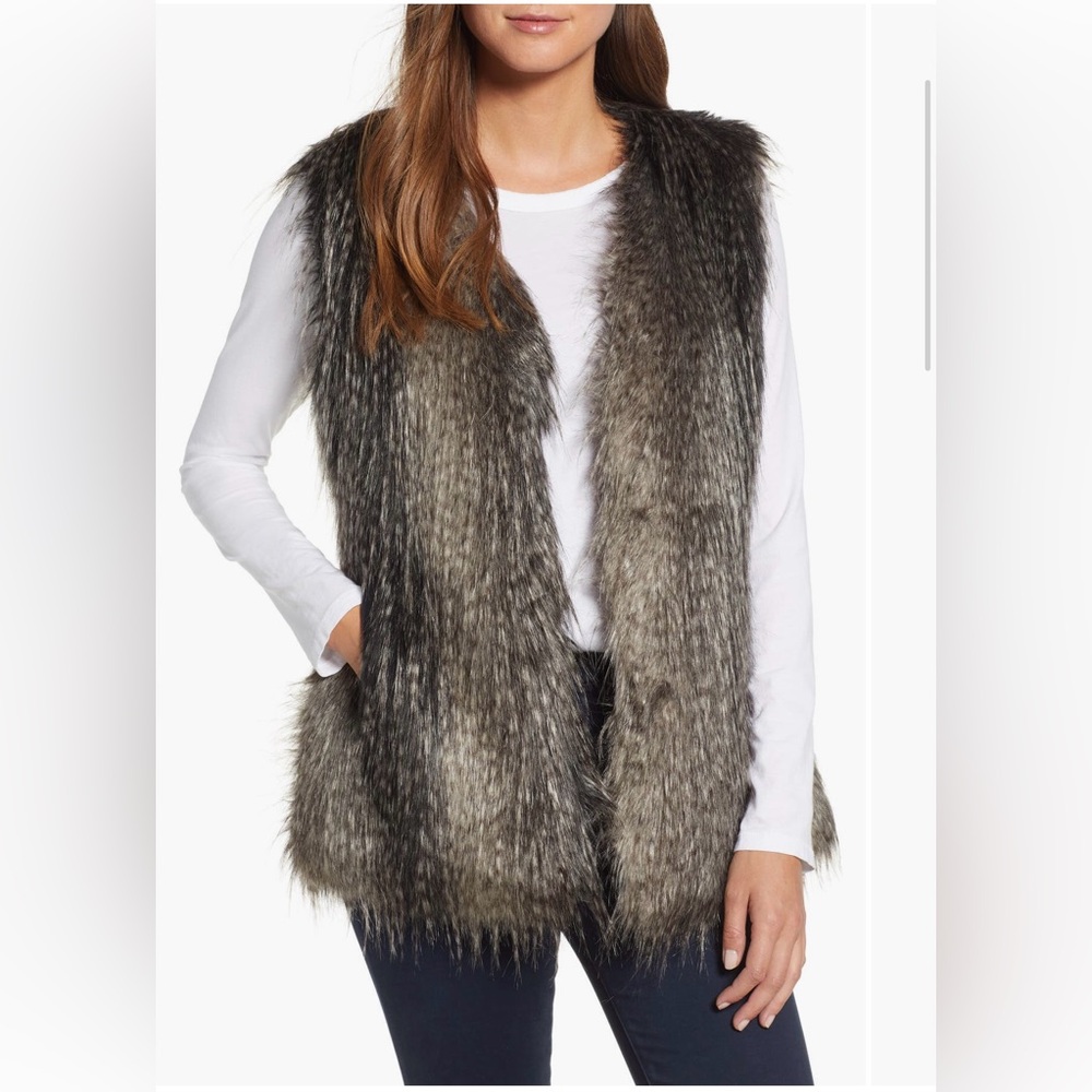 Via Spiga Faux Fur Vest | size S